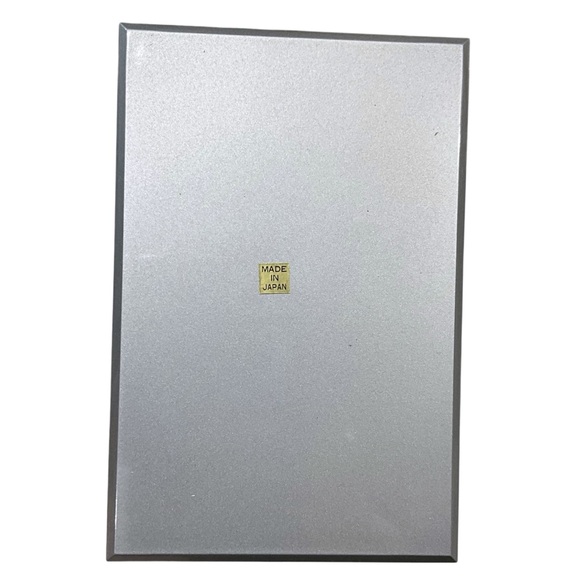 Vintage Made In Japan Royal Iris Lacquerware Address Book Unused Silver Blue NIB - Picture 2 of 10